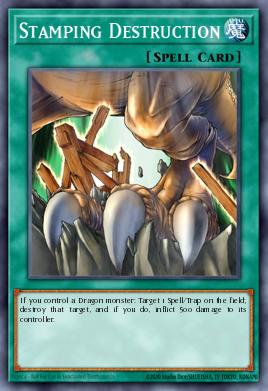 A single card from the set named: Stamping Destruction