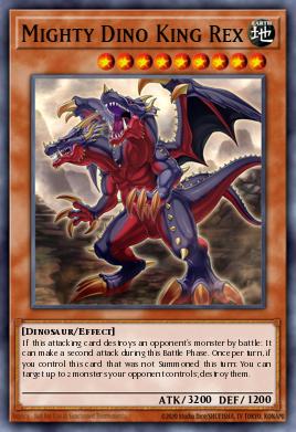 A single card from the set named: Mighty Dino King Rex