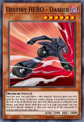 A single card from the set named: Destiny HERO - Dasher