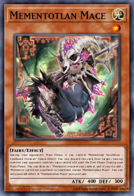 A single card from the set named: Mementotlan Mace