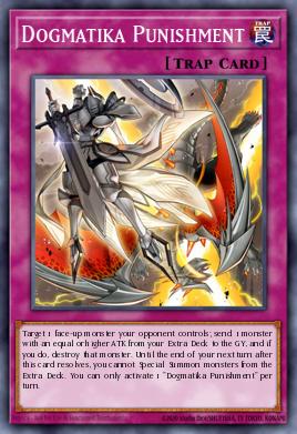 A single card from the set named: Dogmatika Punishment