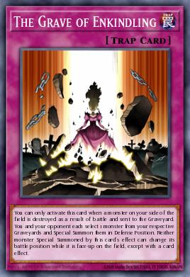 A single card from the set named: The Grave of Enkindling