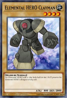 A single card from the set named: Elemental HERO Clayman