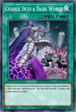A single card from the set named: Charge Into a Dark World