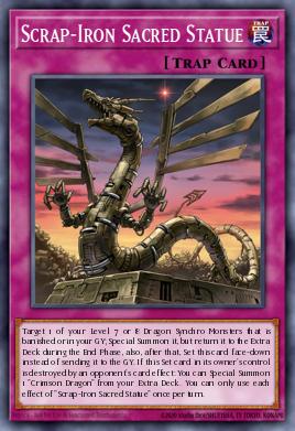 A single card from the set named: Scrap-Iron Sacred Statue