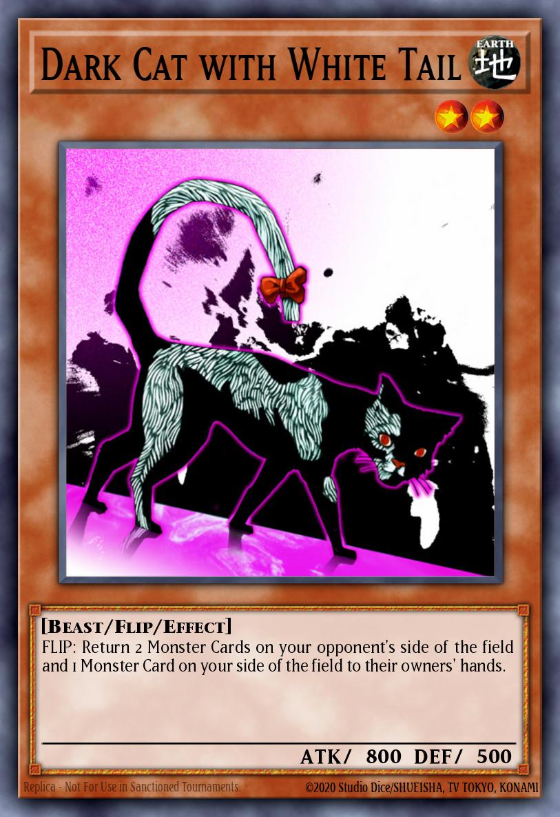 Slika karte: Dark Cat with White Tail