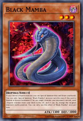 A single card from the set named: Black Mamba