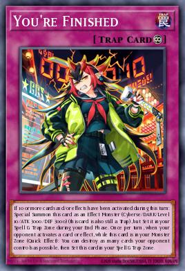 A single card from the set named: You're Finished