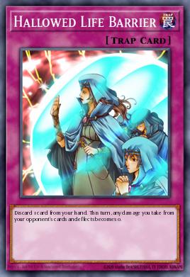 A single card from the set named: Hallowed Life Barrier