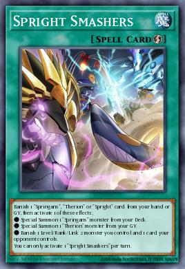 A single card from the set named: Spright Smashers