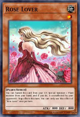 A single card from the set named: Rose Lover