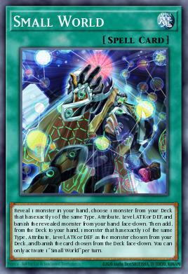 A single card from the set named: Small World