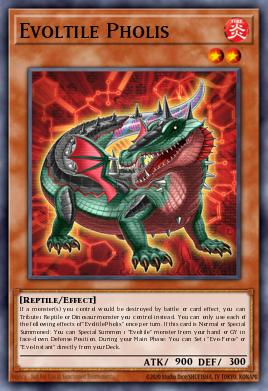 A single card from the set named: Evoltile Pholis