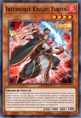 A single card from the set named: Infernoble Knight Turpin