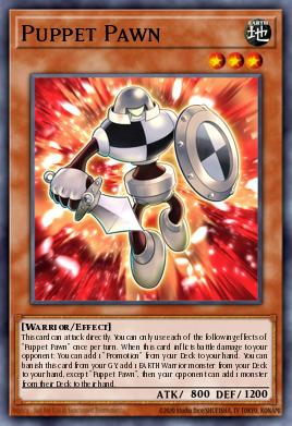 A single card from the set named: Puppet Pawn
