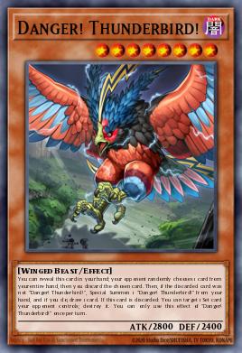 A single card from the set named: Danger! Thunderbird!