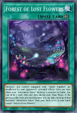 A single card from the set named: Forest of Lost Flowers