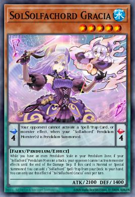 A single card from the set named: SolSolfachord Gracia