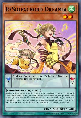 A single card from the set named: ReSolfachord Dreamia