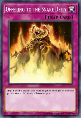 A single card from the set named: Offering to the Snake Deity