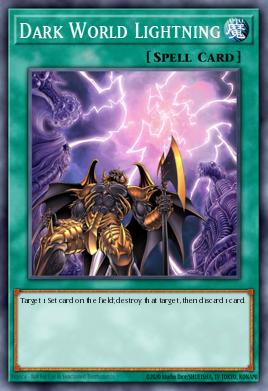 A single card from the set named: Dark World Lightning