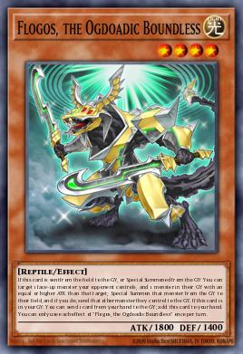 A single card from the set named: Flogos, the Ogdoadic Boundless