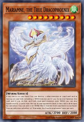A single card from the set named: Mariamne, the True Dracophoenix