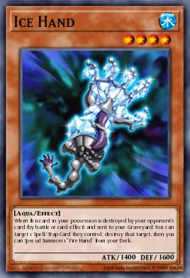 A single card from the set named: Ice Hand