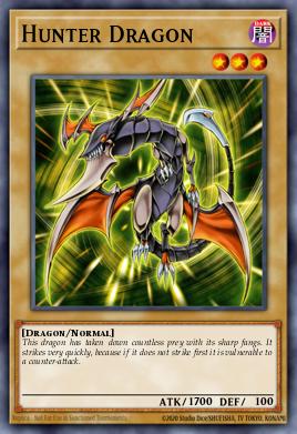 A single card from the set named: Hunter Dragon