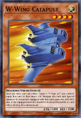 A single card from the set named: W-Wing Catapult