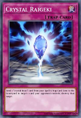 A single card from the set named: Crystal Raigeki