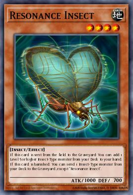 A single card from the set named: Resonance Insect
