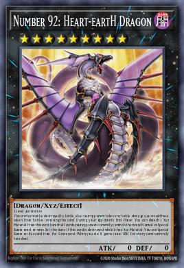 A single card from the set named: Number 92: Heart-eartH Dragon