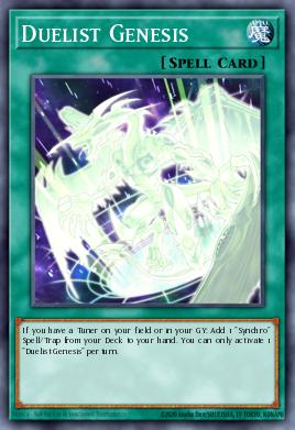 A single card from the set named: Duelist Genesis