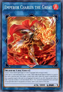 A single card from the set named: Emperor Charles the Great