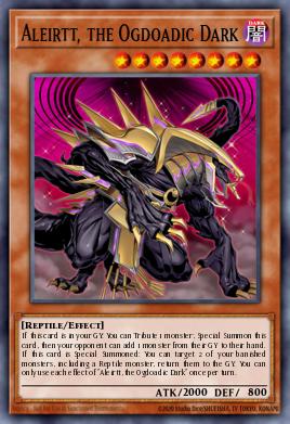 A single card from the set named: Aleirtt, the Ogdoadic Dark